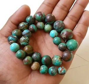 Natural American Arizona Turquoise Loose Beads Polished Smooth Round Big Balls. - Picture 1 of 10
