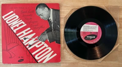 FRENCH 10” LP LIONEL HAMPTON JAZZ TIME IN PARIS VOL 4 SIGNED BY HIM!! - Image 1 of 3