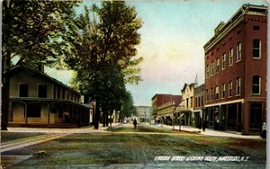 Virginia Street looking South Waterloo NY Street Scene 1910 Vintage Postcard SB1 - Picture 1 of 2