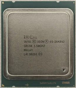 INTEL XEON E5-2643 V2 CPU PROCESSOR 6 CORE 3.50GHz 25MB L3 CACHE 130W SR19X - Picture 1 of 2