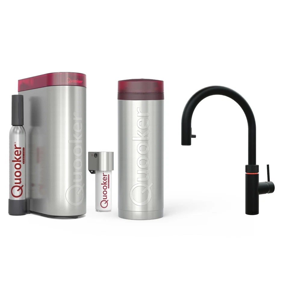 Quooker PRO3 & CUBE | Flex BLK (Schwarz) inkl. Cube-Filter