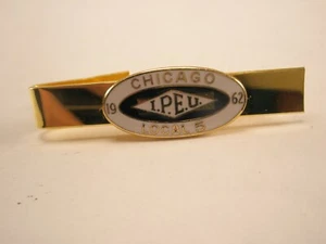 1962 IPEU Local #5 Chicago Intl Photo Engravers Union Vintage Tie Bar Clip - Picture 1 of 4