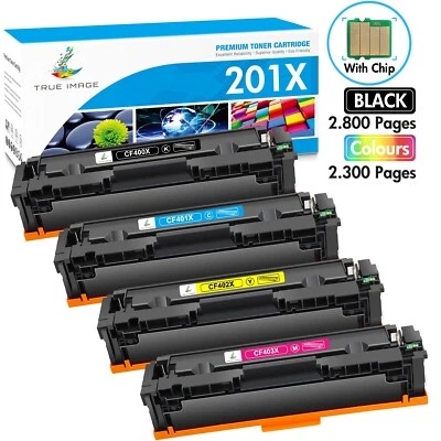4PK Toner For HP 201X CF400X CF400A Color LaserJet Pro MFP M277dw M277 M252dw - Image 1 of 4