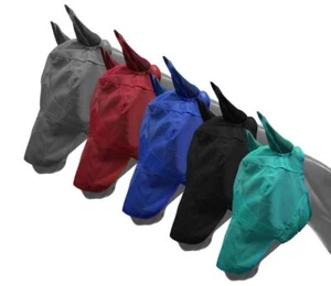 Showman Long Nose Mesh Rip Resistant Fly Mask w/ Ears - Picture 1 of 7