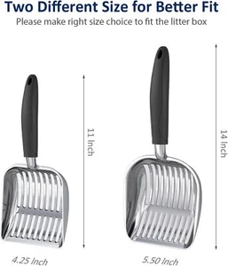 Cat Litter Scoop, Aluminum Alloy Sifter, Kitty Metal Scooper, Deep Shovel - Picture 1 of 4
