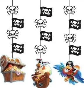 Pirate Treasure Hanging Cutout Decorations 3 Pack 22.5" Paper Decorations - Picture 1 of 2