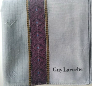 USED HANDKERCHIEF VINTAGE BANDANA CLASSIC PATTERN COTTON 19" POCKET SQUARE HANKY - Picture 1 of 3