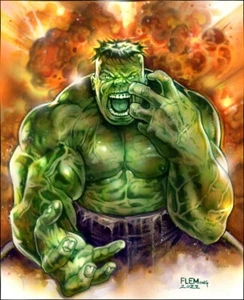 HULK signierter Druck - Tom FLEMing - Bild 1 von 1