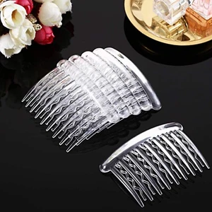 HAIR COMBS HAIR SLIDES PACK OF 2 CLEAR TORT HAIR COMB PLASTIC 8.5 new - Picture 1 of 12