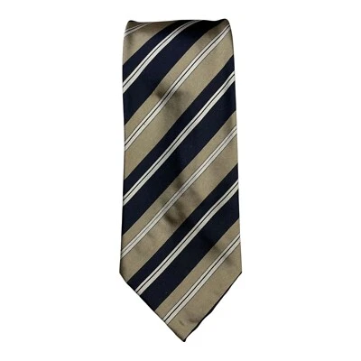 Vintage Robert A.W. Gates of Burlingame Black Brown Mens Tie 100% Silk Foto 1 de 4