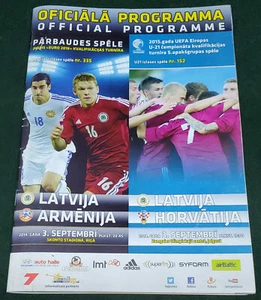 LATVIA vs ARMENIA FOOTBALL SOCCER PROGRAM 2014 FRIENDLY LATVIJA vs CROATIA U21 - Picture 1 of 3