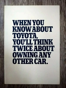 Folleto Inglés Toyota Cars Publicity Company Información Reino Unido Años 70 - Imagen 1 de 4