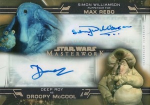 Star Wars Masterwork 2019, Williamson / Roy Dual Gold Autograph Card DA-WR #1/1
