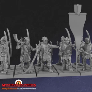 32mm Breton Bowmen - (Monstrous Encounters) - Picture 1 of 3