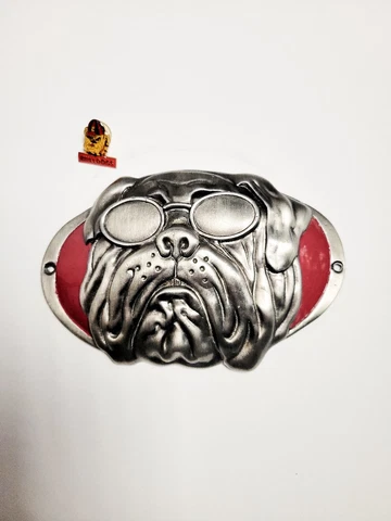 Georgia Bulldog Metal Mounting Plaque Football Fan and Bulldog Pin Champions Cover