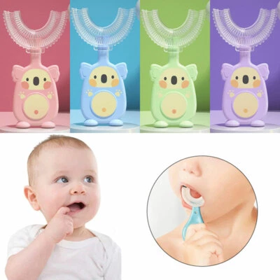 Children's Kids U-shape Toothbrush Silicone Teeth Brush 360° Thorough Cleanin ↖ - Image 1 of 4