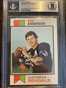1973 Topps Ken Anderson BAS AUTO RC Rookie Autograph Signed Bengals Inscribed!1! - Picture 1 of 9