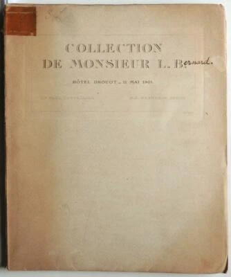 1901 Collection L BERNARD Art Auction RESULTS Prces Catalogue Reference Plates - Image 1 of 4