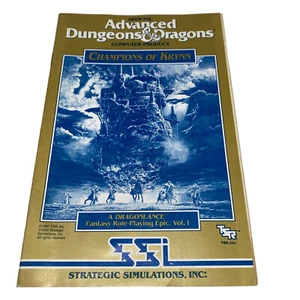 ��Manuale d'uso per Advanced D&D IBM gioco PC IBM Champions of Krynn - Foto 1 di 8