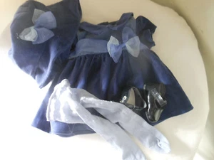 American Girl - Bitty Baby Winter Party Velveteen Party Dress - 1999 - Picture 1 of 5