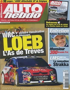 AUTO HEBDO n°1767 du 25 Août 2010 GP BELGIQUE WRC ALLEMAGNE - Imagen 1 de 1
