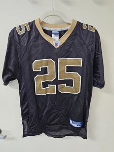 Reggie Bush Reebok Black Jersey New Orleans Saints NFL Youth Large (14/16) Used - Picture 1 of 13