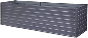 2X Galvanised Steel Raised Garden Bed Instant Planter 160 X 80 X 77Cm Aluminium - Picture 1 of 7