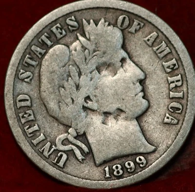 1899 Philadelphia Mint Silver Barber Dime - Image 1 of 2