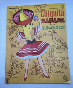 1967 Chiquita Banana Read & Color Book 8”x10” Vintage 24 page United Fruit Co. - Imagen 1 de 7