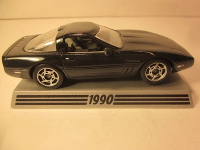 DANBURY MINT 1/43 DIECAST CORVETTE, 1990 BLACK 375 HP COUPE, 50th ANNIV. SERIES - Image 1 of 4
