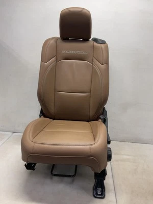 Jeep JL Wrangler OE 2 Door Driver Front Seat Tan Brown Leather 2018-2023 167305 - Image 1 of 4