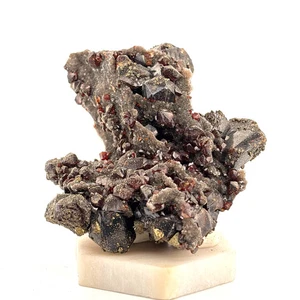 Sphalerite, Marcasite, & Quartz Druze, Tri-State Area, USA, 7x4x8cm - Picture 1 of 7