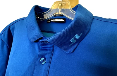 J Lindeberg Golf Polo Tour Tech Regular Fit XL Синий Полиэстер Рекомендуемая розничная цена производителя $90 Новый без ценников - Изображение 1 из 4