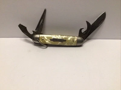 A Vintage Ham Mer Camp Knife with A Good Blade Three Tools And. Good Snap Knife - Image 1 of 4