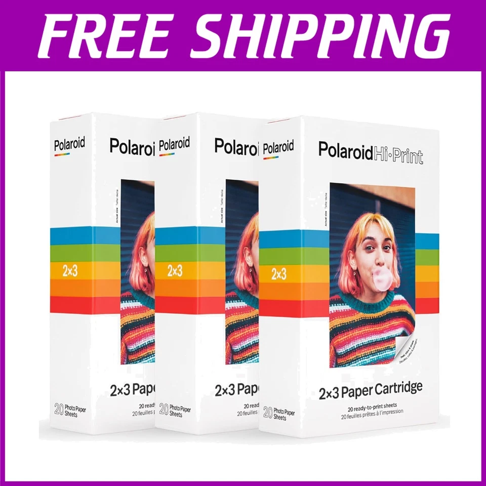 Vibrant 2x3 Sticky-Back Photo Paper - 60 Sheets for Hi-Print Pocket Printer - Image 1 of 4