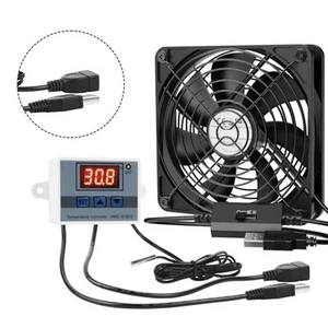 Ventilador USB con termostato digital y 3 ajustes de velocidad para uso doméstico - Imagen 1 de 16
