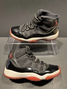 Size 5.5 Y / 7 W - Air Jordan 11 Retro GS ‘Bred’ Black Red Shoes Sneakers - Picture 1 of 6