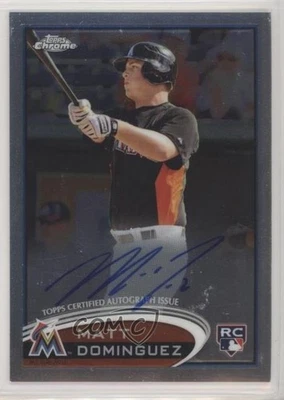 2012 Topps Chrome Rookie Auto Matt Dominguez #159 Auto - Image 1 of 2