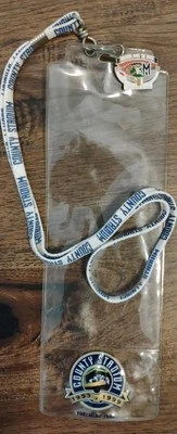 Milwaukee Brewers County Stadium Lanyard w/Bringing Down The House 1999 Pin - Image 1 of 4