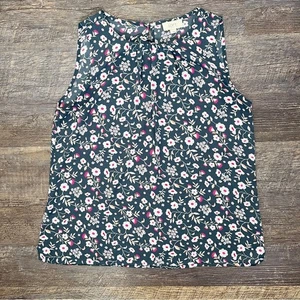 LOFT geblümte ärmellose Bluse - grau und rosa Größe Small S B122 - Bild 1 von 4