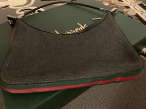 GUCCI DENIM HOBO HANDBAG ICONIC SYLVIE WEB GREEN/RED STRIPE BRAND NEW BOX £2000 - Picture 1 of 17