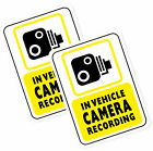 2 x In Vehicle Camera Recording Stickers Security Taxi Bus Car Signs CCTV Labels
