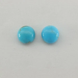 Pendientes de perno/poste azul turquesa genuino y natural plata esterlina 925 #1e - Imagen 1 de 10