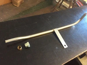 TR2 TR3 TR3A STAINLESS PIPE FROM WATER PUMP / HEATER 201947SS + NUT / OLIVE    - Picture 1 of 1