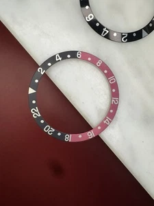 Insert For Rolex GMT Master Faded 16700 16710 Serif Font Pink Coke - Picture 1 of 3