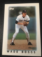 1986 Topps Baseball Mini Major League Leaders #3 - Wade Boggs - Boston Red Sox