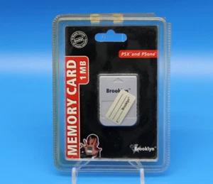 Memory Card | Scheda di memoria 1MB grigia per PS1 Playstation 1 Brookyln NUOVA IMBALLO ORIGINALE - Foto 1 di 3