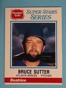 1986 Wiese Gold Beatrice versiegelt Bruce Sutter (Pedro Guerrero innen) Braves - Bild 1 von 2