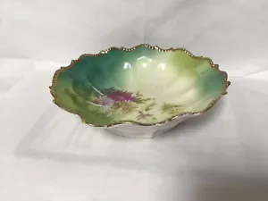 GG25 Vintage Multicolor Antique Germany Saxe Altenburg Porcelain Bowl For Gift - Picture 1 of 4