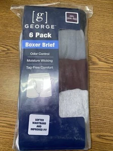 George Herren 6er-Pack Boxershorts - Größe 2XL NEU - Bild 1 von 3